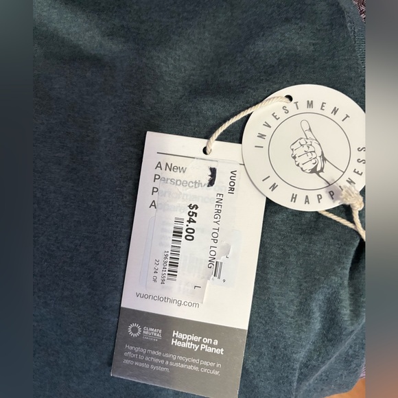 Vuori Energy Top Women’s Size Large Green Sleeveless Performance Tank NWT - Picture 5 of 6